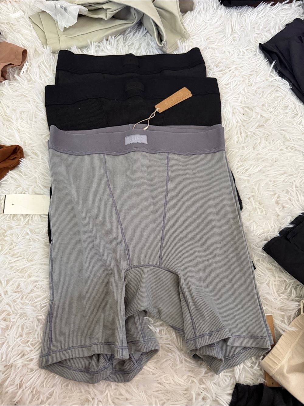 SKIMS Ribbed  boxer Bike Shorts  size Small and XS 35$ Each